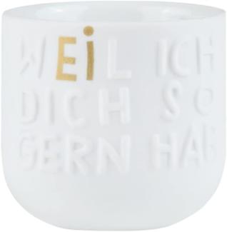 Eierbecher "WEIl ich dich so gern hab" - Räder Design