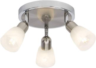 Brilliant Leuchten No. G55234-77 LED Spotrondell Bethany 3-flg E14 eisen chrom weiß-alabaster