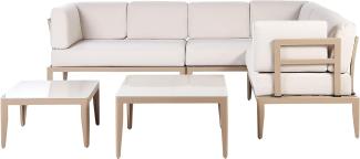 Lounge Set RIMA III Metall Helles Beige