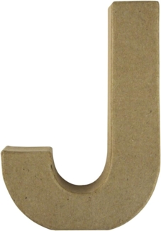 Pappmaché Buchstabe JFSC Recycled 100%, 15x10,5x3cm