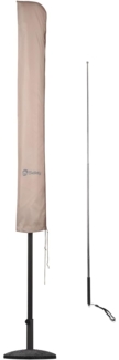 Sekey Schutzhülle für Ø 300 cm Sonnenschirm, Abdeckhauben für Sonnenschirm,100% Polyester, Taupe