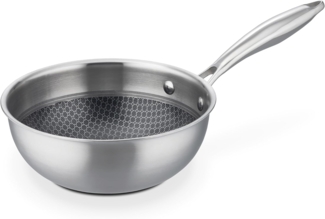 GSW Sauteuse Inoxxa Black, Edelstahl (1-tlg), Schwenkpfanne aus Dreischicht-Material mit Antihaft-Versiegelung