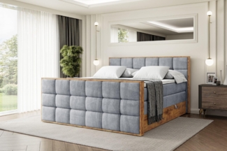 ALTDECOR Boxspringbett LOLLI2-Z KING (Multipocket-Matratze H4, H3 Matratze Bonellfederung, Topper, Kopfteil), Doppelbett mit Fußteil