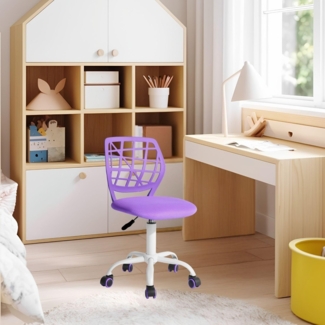 FurnitureR Kinderstuhl Schreibtisch Höhenverstellbar, bunter ergonomischer Jugendstuhl mit Rückenlehne und Armlehnen, Kinderstuhl mit 5 Rädern, für Kinder 3-10 Jahre alt, maximale Belastung 100 kg