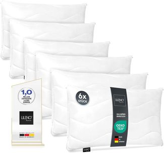 LILENO HOME Kopfkissen 30x50 cm [6er Set] als Kissen-Füllung - Bett oder Deko Kissen mit Reißverschluss zum Anpassen - Waschbar bis 95° - Sofa-Kissen & Zierkissen für Couch/Bett