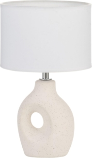 Pauleen Tischleuchte Pure Crush max20W Weiß/Beige 230V Stoff/Keramik, ohne Leuchtmittel, E14