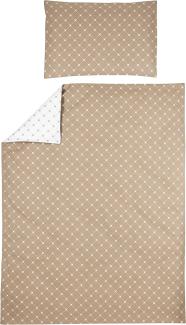 Meyco Baby Kinderbettwäsche Louis Taupe, Jersey, 1 teilig, 100x135cm