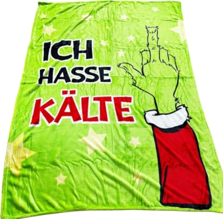 Wohndecke Kuscheldecke flauschig - Sofadecke Anti Weihnachten Fleecedecke, Annastore, Festtags-Muffel, 130 x 160 cm