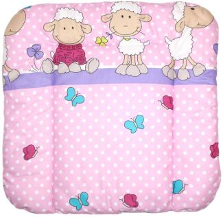 Baby Auflage Wickelauflage - Schaf rosa/violet - 70x50 cm 70x70 cm 70x85 cm Wickeltischauflage 70x70 cm