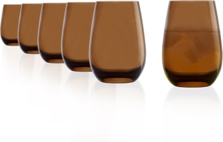 Stölzle Lausitz ELEMENTS Becher 465 ml braun 6er Set