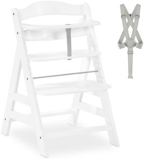 Hauck 'Alpha+' Treppenhochstuhl, weiß, ab 6 Monaten, mitwachsend, höhenverstellbar, bis 90 kg belastbar