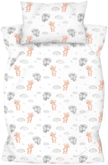 Amilian Kinderbettwäsche 100x135 - Bettwäsche Kinder - Kopfkissenbezug 40x60 cm Babybettwäsche, 2 teilig, 100% Baumwolle, für Mädchen und Jungen