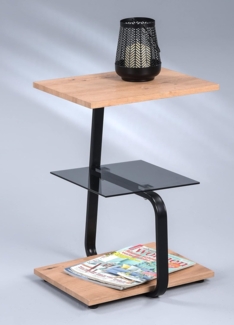 M2 Kollektion Beistelltisch Lugana in Artisaneiche Dekor, B/H/T = 40 x 56 x 39 cm