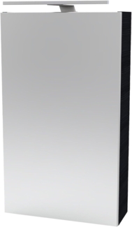 Fackelmann SBC B.PERFEKT Gäste-WC Spiegelschrank 40 cm, Anthrazit Holzoptik, rechts