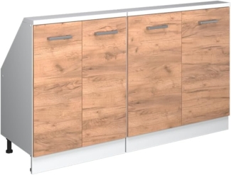 Dachschrägenschrank-Set Rion Goldkraft Eiche/Weiß 2er Set Vicco