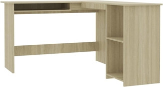 vidaXL Eckschreibtisch L-Form Sonoma-Eiche 120x140x75 cm Holzwerkstoff 800750
