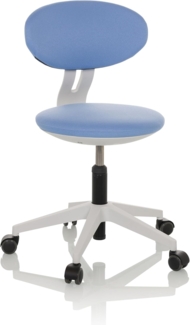 hjh OFFICE Kinderdrehstuhl mitwachsend MINIMOVO Kinder Bürostuhl höhenverstellbar, Schreibtischstuhl ohne Armlehnen, Stoff Blau