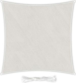 rechteckiges Sonnensegel 4x4 m Polyester luftdurchlässig Creme