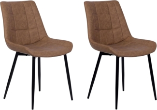 Esszimmerstuhl braun 2er Set MELROSE