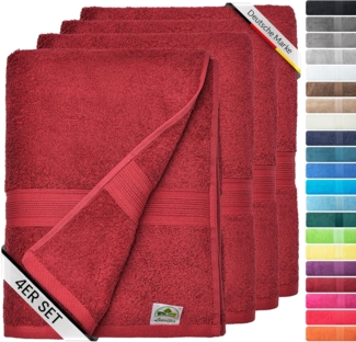 leevitex® Handtuch Frottee 4er Set, 50x100 cm, hochwertig verarbeitet & fusselfrei