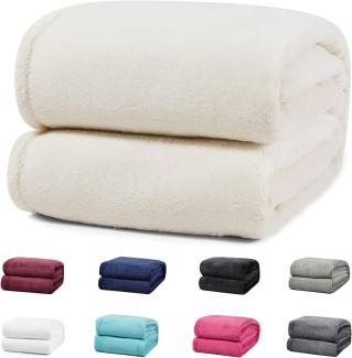 Wohndecke Luxury Kuscheldecke, 150x200 cm, 220x240 cm, 230x270 cm, Buymax, super weiche Fleece-Tagesdecke, Sofadecke