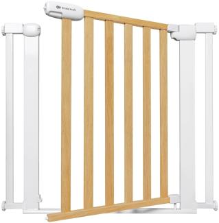 Kinderkraft Lock&Go Tür- Treppenschutzgitter 75-103 cm Holz Natur / Weiß