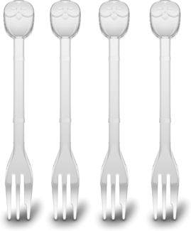 Koziol Elli, 4er Set, Kuchengabel, Besteck, Gabel, 15. 2 cm, Transparent, 3296535