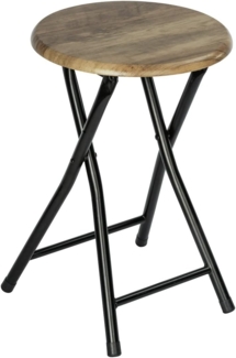 WENKO Hocker Forio, Beistelltisch, Pflanzenhocker, Badhocker im Industrial Stil, klappbar