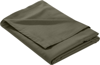 Mako Satin Bettlaken ohne Gummizug dark olive 160x260cm