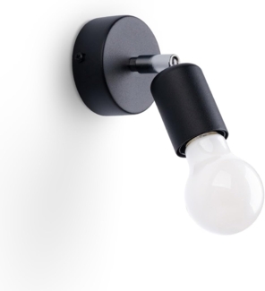 SOLLUX SL. 1120 Wandleuchte FORNES 1XE27 60W Stahl schwarz L:8cm B:8cm H:14cm dimmbar