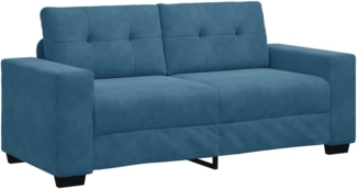 vidaXL Zweisitzer-Sofa Blau 140 cm Samt 4105131