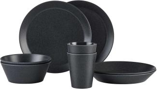 Mepal BLOOM Camping Geschirr Set Pebble Black 8-teilig