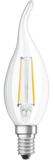 OSRAM Dimmbare Filament LED Lampe mit E14 Sockel, Warmweiss (2700K), Windstoß Kerze, 5W, Ersatz für 40W-Glühbirne, klar, LED Retrofit CLASSIC BA DIM