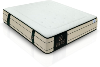 W WIN REST Federbox und Ecosystem-Schaumstoff, mittlere Härte, Imperium, wendbar, 180x190 cm Matratze Frühling Box, Ökosystem Visco Gel, King (estándar de EE. UU.)