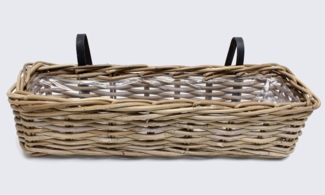 Balkonpflanzer Rattan groß Blumenkasten Pflanzkorb Pflanzschale Blumentopf