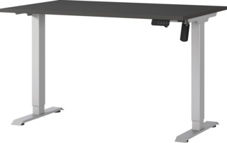 Germania Schreibtisch 8022-640, in Graphit/Silber, elektr. höhenverstellbar, 120 x 119 x 80 cm (BxHxT)