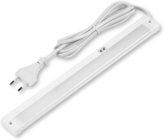 REV Unterbauleuchte Küche LED - Schrankbeleuchtung 30cm, 4W, 300 Lumen, 3000K, Küchenbeleuchtung flach mit Sensor, einfache Montage, weiß