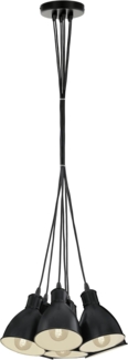 Eglo 'Priddy' Hängeleuchte, Metall, E27, 7x40W, Schwarz