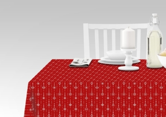 Doge Milano Tischdecke mit Digitaldruck, 100% Made in Italy Rutschfeste Tischdecke für Esszimmer, waschbar und schmutzabweisend, Weihnachtsmodell - Rivarone, 140x180 cm