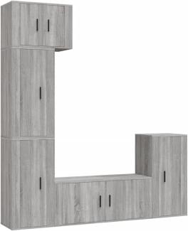 vidaXL 5-tlg. TV-Schrank-Set Grau Sonoma Holzwerkstoff 3188620