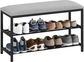 HOMCOM Schuhbank mit Sitzpolster (Flurbank, 1-St, Schuhablage), für Wohnzimmer, Flur, Schwarz