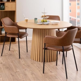 Christo Esstisch braun Holzwerkstoff furniert