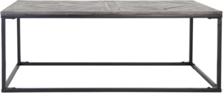Couchtisch 120 x 60 x 46 cm Grau aus Metall und Mangoholz WOMO-Design
