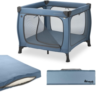 Hauck Baby-Reisebett Sleep N Play SQ, Set dark blue, inklusive Schaumstoff-Matratze