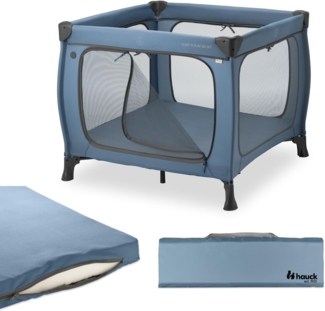 Hauck Baby-Reisebett Sleep N Play SQ, Set dark blue, inklusive Schaumstoff-Matratze
