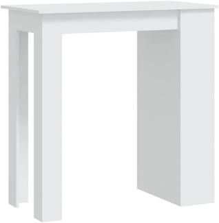 vidaXL Bartisch mit Ablagefläche Weiß 102x50x103,5 cm Holzwerkstoff 809467