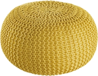Amagohome Sitzhocker PREMIUM XXL Sitzhocker Pouf ø 55cm Strickpouf Indoor u. Outdoor - pf