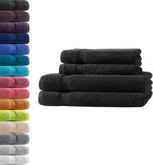 Hometex Premium Textiles Handtuch in Premium Qualität 500 g/m², Feinster Frottier-Stoff 100% Baumwolle, 2x Duschtuch + 2 Handtuch, weich, saugfähig, extra schwer & flauschig - TEST BILD TOP MARKE 2025