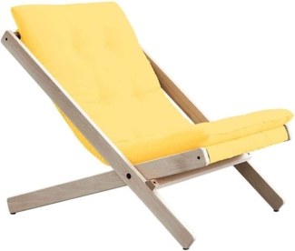 Design Klappsessel BOOGIE Polsterauflage YELLOW Gestell Buche