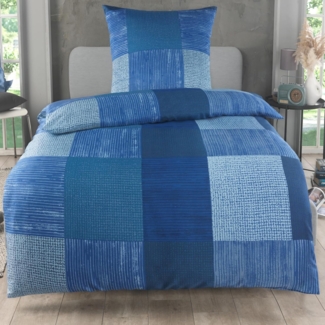 Malika Bettwäsche 135x200 + 80x80 cm atmungsaktiver Bettbezug, moderne Designs, Mikrofaser, 2 teilig, Für Allergiker geeignet, pflegeleicht, angenehm weicher Stoff